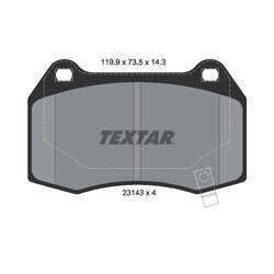 Sada brzdových platničiek kotúčovej brzdy TEXTAR 2314301