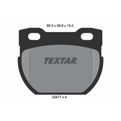 Sada brzdových platničiek kotúčovej brzdy TEXTAR 2347101