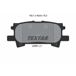 Sada brzdových platničiek kotúčovej brzdy TEXTAR 2396701