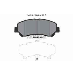 Sada brzdových platničiek kotúčovej brzdy TEXTAR 2463201