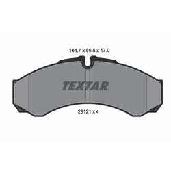Sada brzdových platničiek kotúčovej brzdy TEXTAR 2912111 - obr. 1