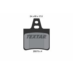Sada brzdových platničiek kotúčovej brzdy TEXTAR 2057511