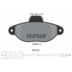 Sada brzdových platničiek kotúčovej brzdy TEXTAR 2143603