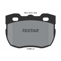 Sada brzdových platničiek kotúčovej brzdy TEXTAR 2145901