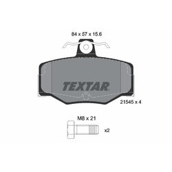 Sada brzdových platničiek kotúčovej brzdy TEXTAR 2154501