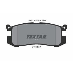 Sada brzdových platničiek kotúčovej brzdy TEXTAR 2155801