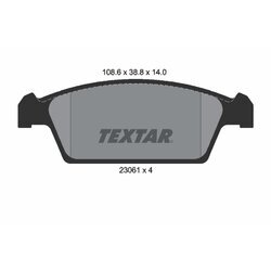 Sada brzdových platničiek kotúčovej brzdy TEXTAR 2306101