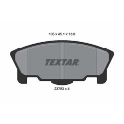 Sada brzdových platničiek kotúčovej brzdy TEXTAR 2378301