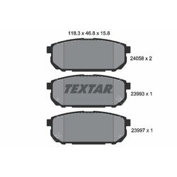 Sada brzdových platničiek kotúčovej brzdy TEXTAR 2405801