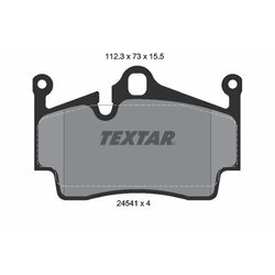 Sada brzdových platničiek kotúčovej brzdy TEXTAR 2454101