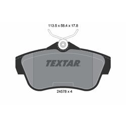Sada brzdových platničiek kotúčovej brzdy TEXTAR 2457803