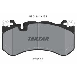 Sada brzdových platničiek kotúčovej brzdy TEXTAR 2468101