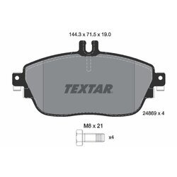 Sada brzdových platničiek kotúčovej brzdy TEXTAR 2486901