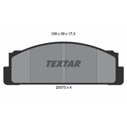 Sada brzdových platničiek kotúčovej brzdy TEXTAR 2007304
