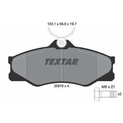 Sada brzdových platničiek kotúčovej brzdy TEXTAR 2097904