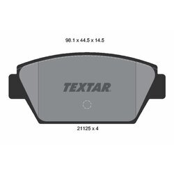 Sada brzdových platničiek kotúčovej brzdy TEXTAR 2112503