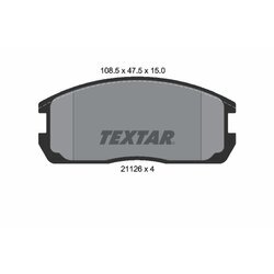 Sada brzdových platničiek kotúčovej brzdy TEXTAR 2112601