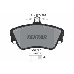 Sada brzdových platničiek kotúčovej brzdy TEXTAR 2121702