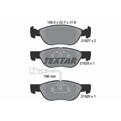 Sada brzdových platničiek kotúčovej brzdy TEXTAR 2192701