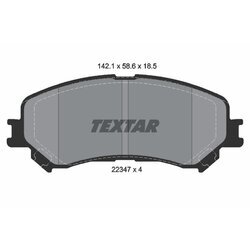 Sada brzdových platničiek kotúčovej brzdy TEXTAR 2234701