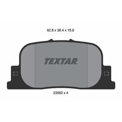 Sada brzdových platničiek kotúčovej brzdy TEXTAR 2359201