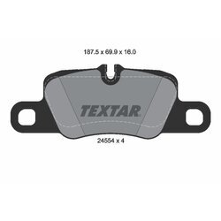 Sada brzdových platničiek kotúčovej brzdy TEXTAR 2455402