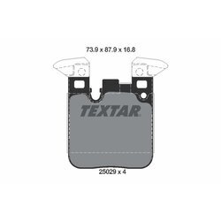 Sada brzdových platničiek kotúčovej brzdy TEXTAR 2502901