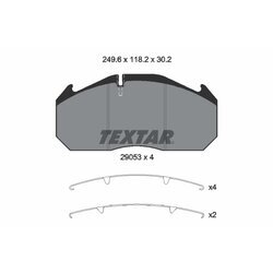 Sada brzdových platničiek kotúčovej brzdy TEXTAR 2905301