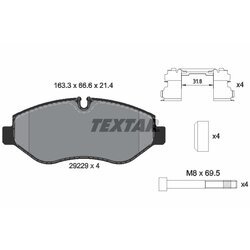 Sada brzdových platničiek kotúčovej brzdy TEXTAR 2922901