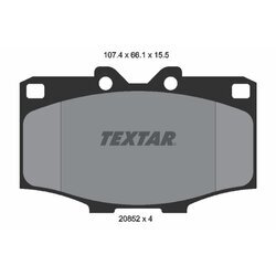 Sada brzdových platničiek kotúčovej brzdy TEXTAR 2085201