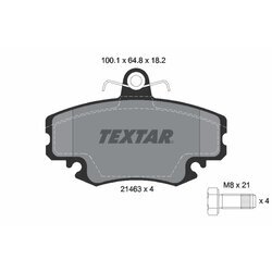 Sada brzdových platničiek kotúčovej brzdy TEXTAR 2146306