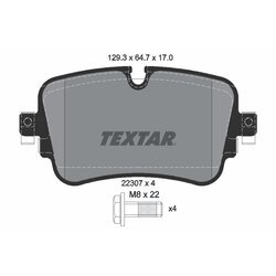Sada brzdových platničiek kotúčovej brzdy TEXTAR 2230701