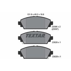 Sada brzdových platničiek kotúčovej brzdy TEXTAR 2309601