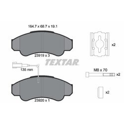 Sada brzdových platničiek kotúčovej brzdy TEXTAR 2391901