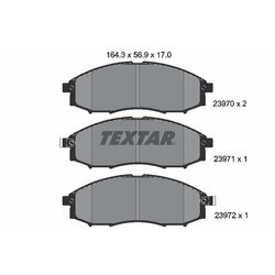 Sada brzdových platničiek kotúčovej brzdy TEXTAR 2397001