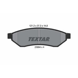 Sada brzdových platničiek kotúčovej brzdy TEXTAR 2399401