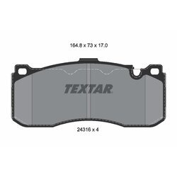 Sada brzdových platničiek kotúčovej brzdy TEXTAR 2431601