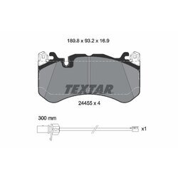 Sada brzdových platničiek kotúčovej brzdy TEXTAR 2445501