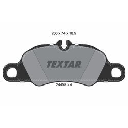 Sada brzdových platničiek kotúčovej brzdy TEXTAR 2445902