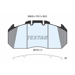 Sada brzdových platničiek kotúčovej brzdy TEXTAR 2913111 - obr. 1