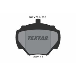 Sada brzdových platničiek kotúčovej brzdy TEXTAR 2034402