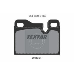 Sada brzdových platničiek kotúčovej brzdy TEXTAR 2048203