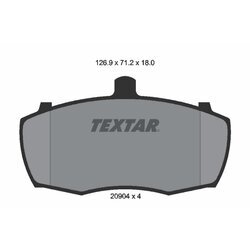 Sada brzdových platničiek kotúčovej brzdy TEXTAR 2090401