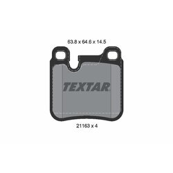 Sada brzdových platničiek kotúčovej brzdy TEXTAR 2116301
