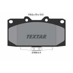 Sada brzdových platničiek kotúčovej brzdy TEXTAR 2185401