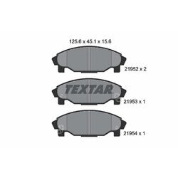 Sada brzdových platničiek kotúčovej brzdy TEXTAR 2195202