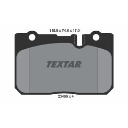 Sada brzdových platničiek kotúčovej brzdy TEXTAR 2349901