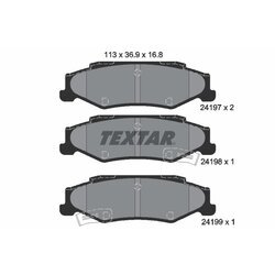 Sada brzdových platničiek kotúčovej brzdy TEXTAR 2419701