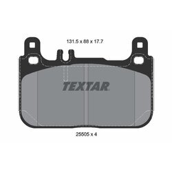 Sada brzdových platničiek kotúčovej brzdy TEXTAR 2550501