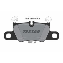 Sada brzdových platničiek kotúčovej brzdy TEXTAR 2569101